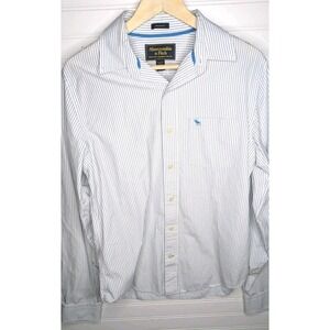 MEN'S ABERCROMBIE & FITCH LONG SLEEVE MUSCLE DRESS SHIRT SIZE LARGE BUTTON UP
